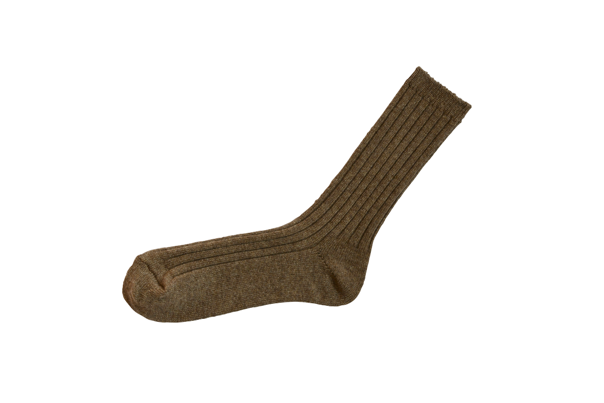 Cashmere Ribbed Socks