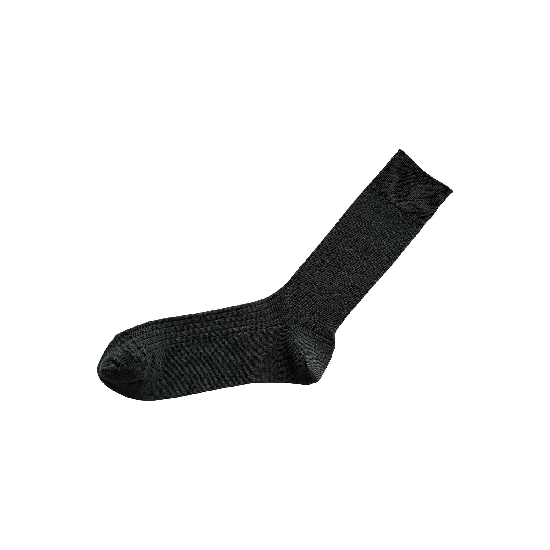 Silk Cotton Ribbed Socks