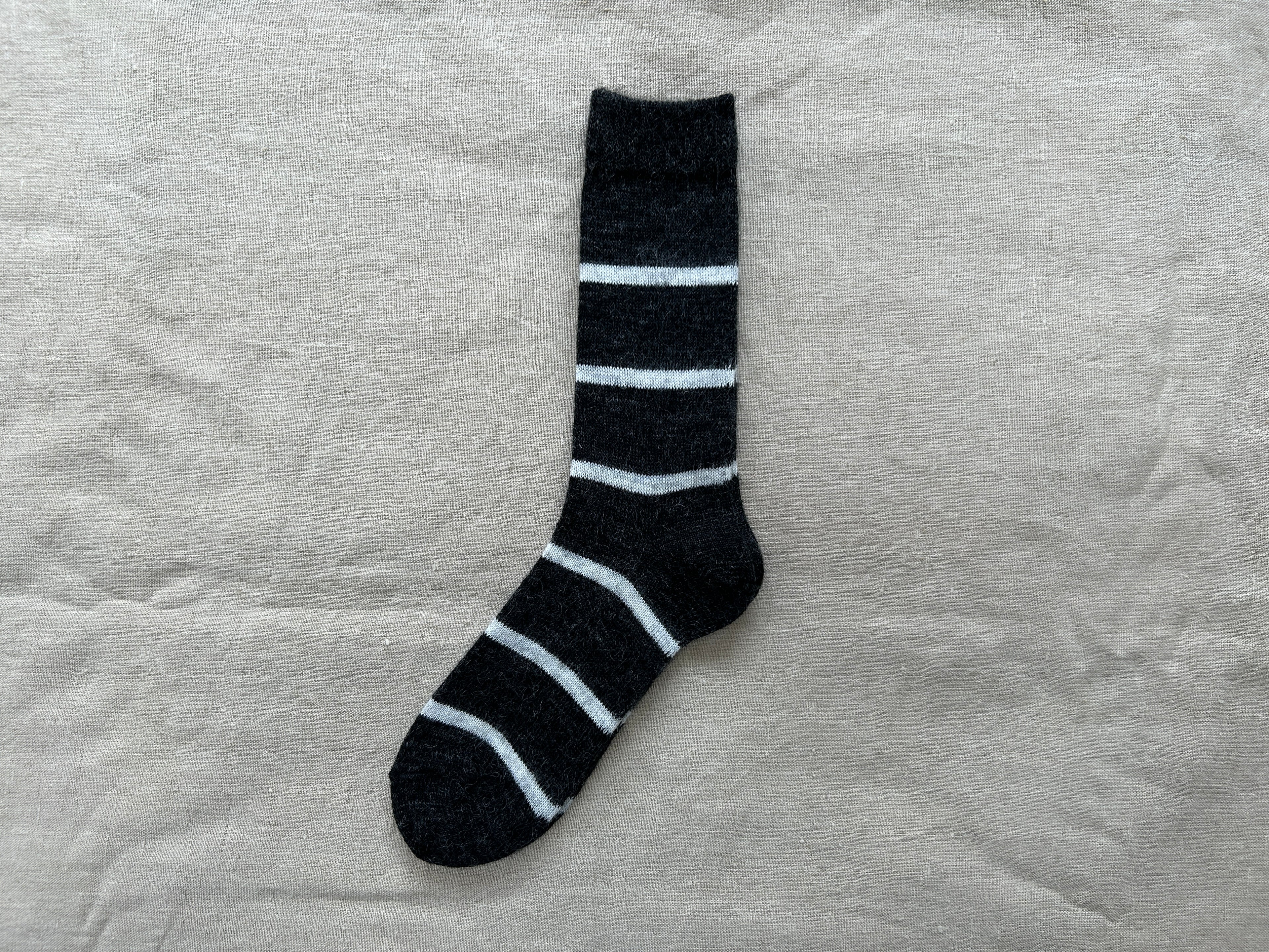 Mohair Wool Border Socks