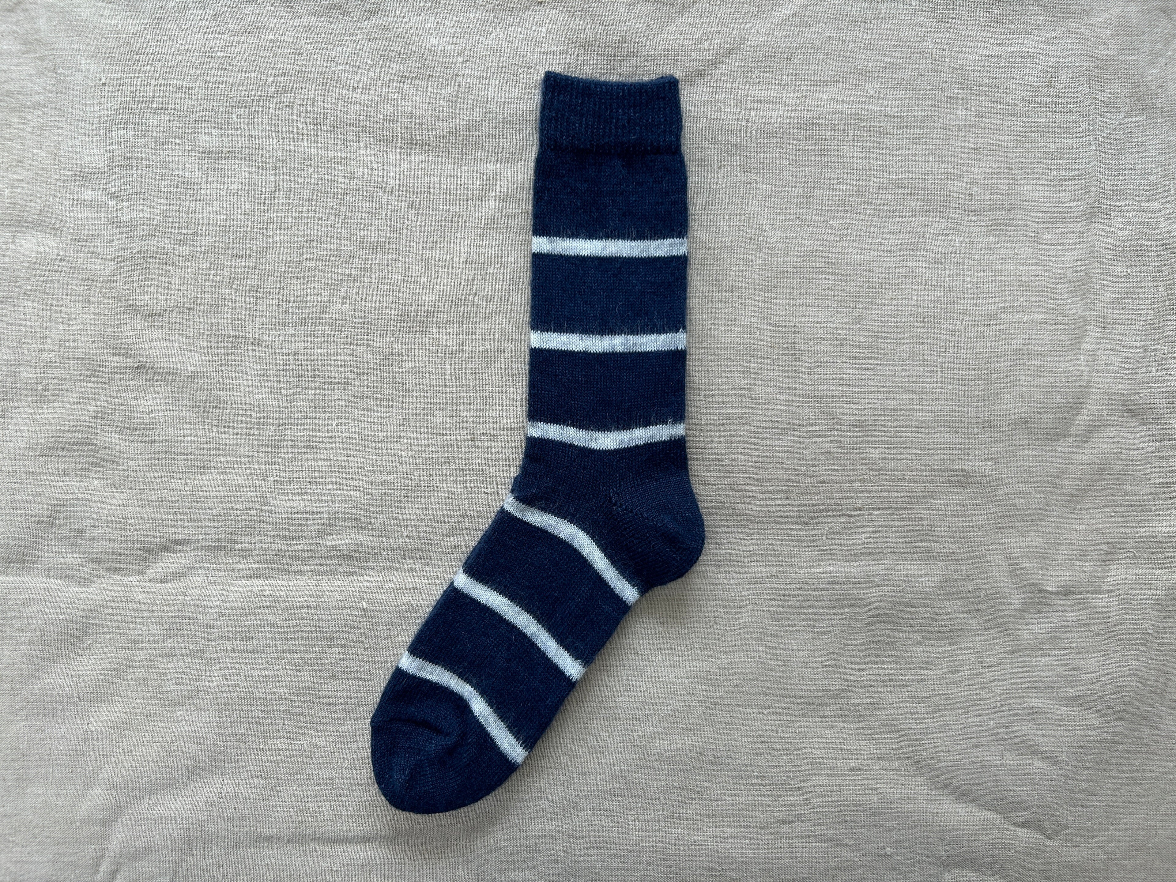 Mohair Wool Border Socks