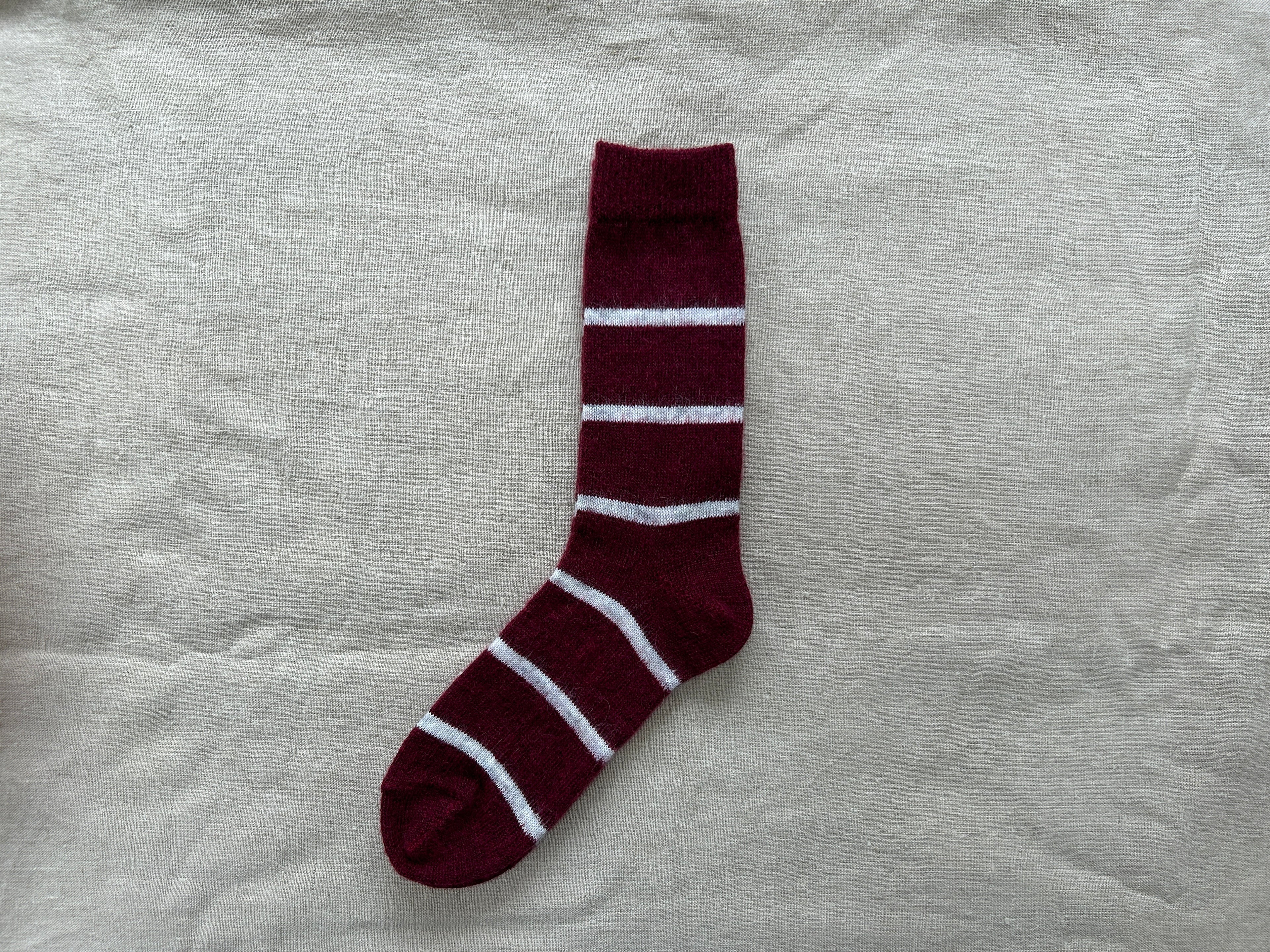 Mohair Wool Border Socks